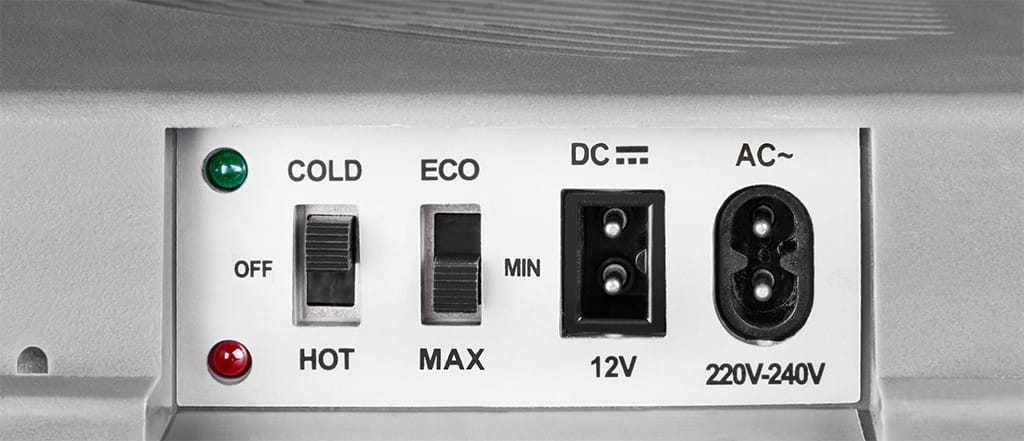Lada frigorifica auto cu functie de incalzire si racire ECG AC 3022 HC Dual, 28 L, 12V, 230V, mod ECO, gri/verde - imagine 5