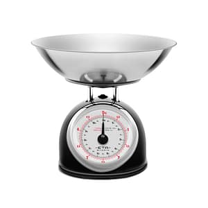 Cantar mecanic de bucatarie ETA Storio 5777 NEGRU, 5 kg, precizie 25g, vas 5 L din otel inoxidabil