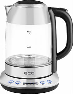 Cana electrica fierbator ECG RK 1781 glass, 1.7 L, 2200 W, 5 setari de temperatura