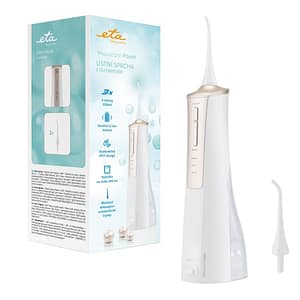 Irigator bucal ETA AquaCare Power 2708 90000, 3 moduri de curatare, rezervor 200 ml, IPX7, alb