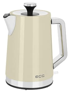 Fierbator electric ECG RK 1766 Vintage Vanilla, 2200 W, 1.7 litri, otel inoxidabil, crem