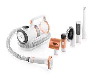 Aspirator 6 in 1 ETA Pet Master 4216 90000 pentru toaletarea animalelor de companie, silentios, alb