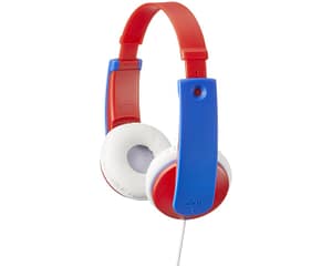 Casti JVC pentru copii HA-KD7-RNE, Over-ear, rosu-albastru