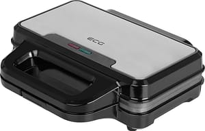 Sandwich maker ECG S 2120 Grande, 900 W, 4 sandvisuri triunghiulare, design din otel inoxidabil si plastic