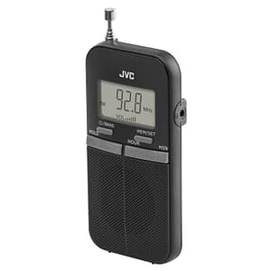 Radio de buzunar portabil JVC RA-E411B, Afisaj LCD, Tuner digital FM